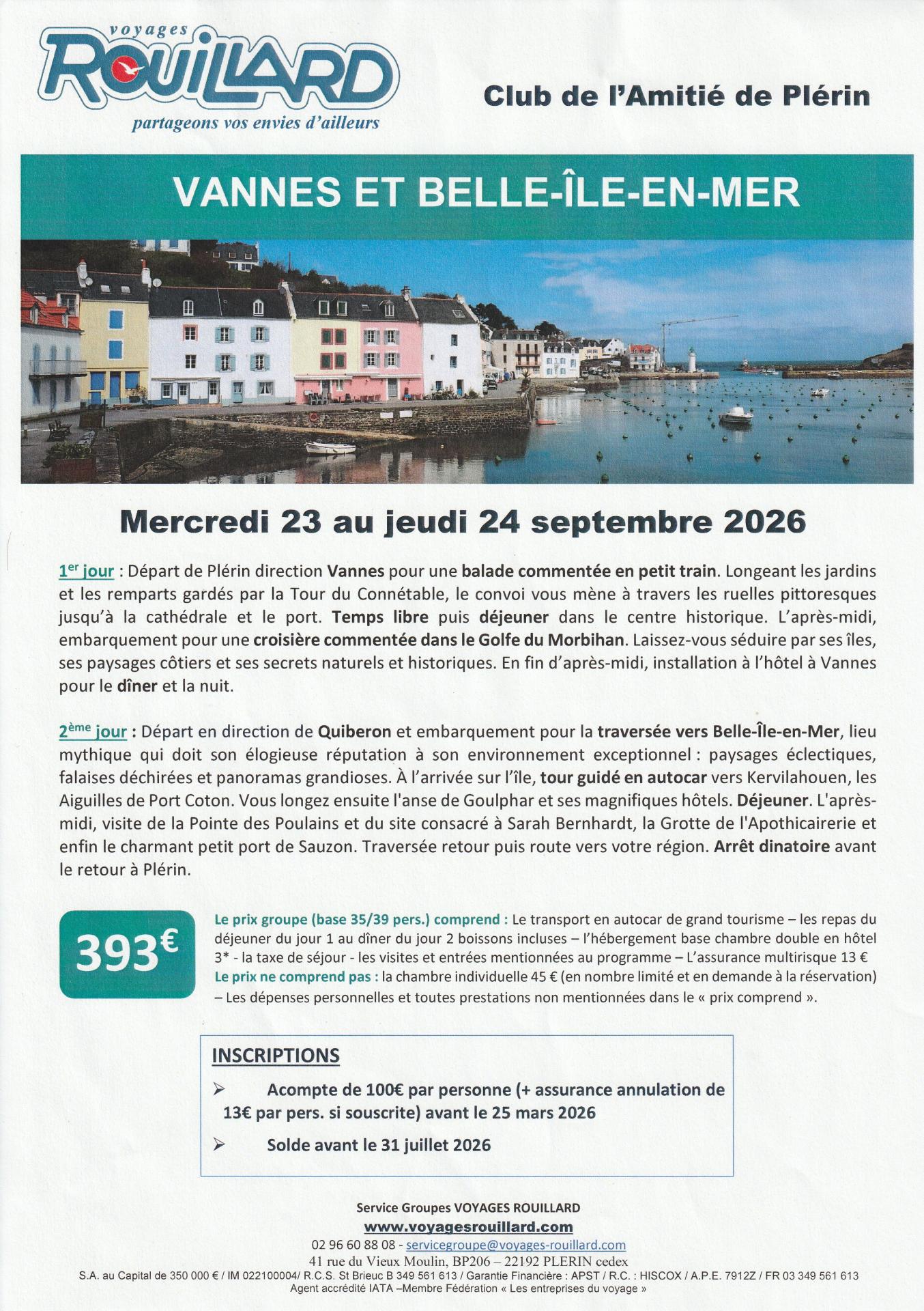 Vannes belle ile